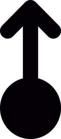 Dot With Up Arrow Sticker Svg Vector, Free Vectors File